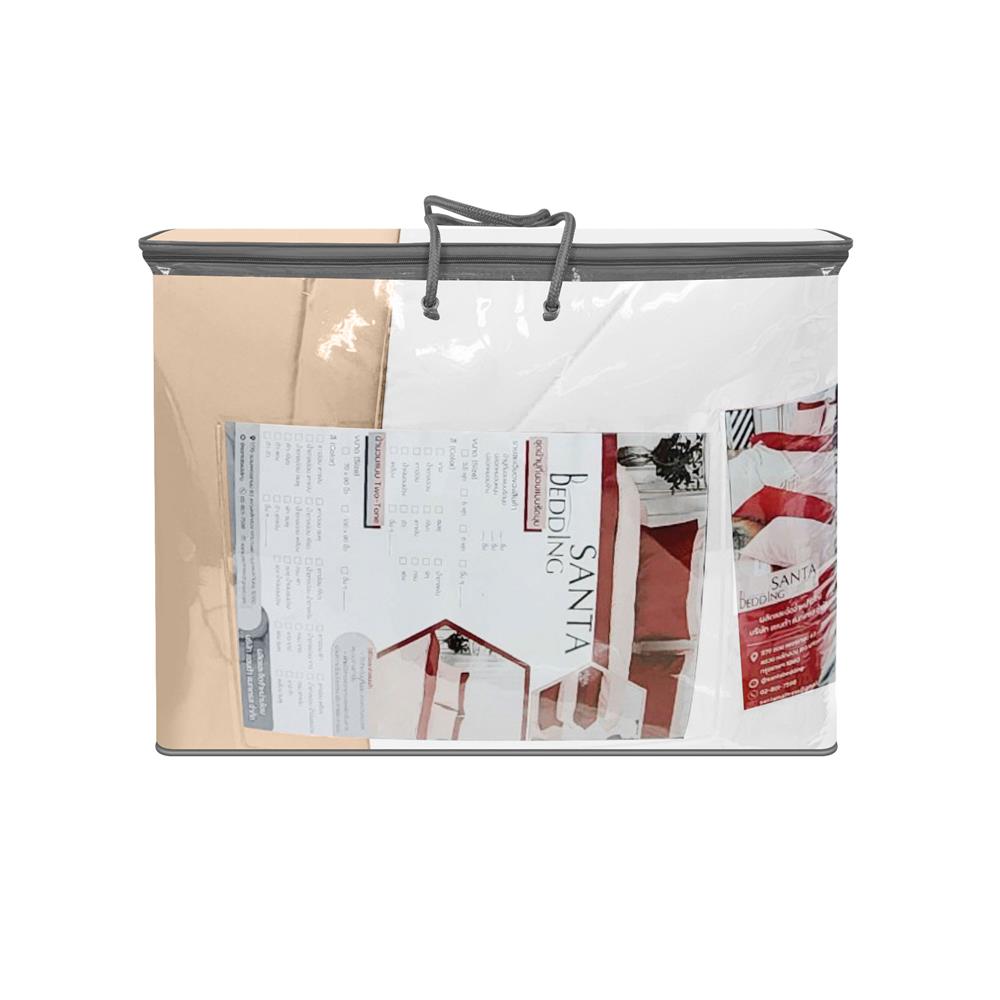 ชุดผ้าปูที่นอน 3.5 ฟุต (ชุด 4 ชิ้น) SANTA BEDDING สี BROWN/WHITE