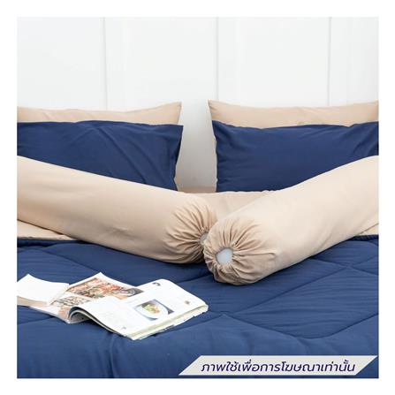 ชุดผ้าปูที่นอน 6 ฟุต (ชุด 6 ชิ้น) SANTA BEDDING สี BROWN/NAVY BLUE_1