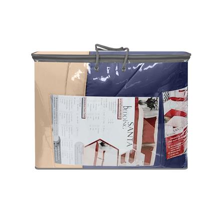 ชุดผ้าปูที่นอน 6 ฟุต (ชุด 6 ชิ้น) SANTA BEDDING สี BROWN/NAVY BLUE_8