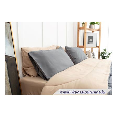 ชุดผ้าปูที่นอน 5 ฟุต (ชุด 6 ชิ้น) SANTA BEDDING สี BROWN/GREY_2