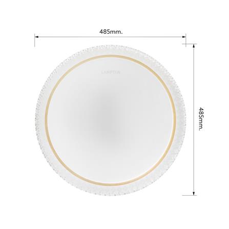 ไฟเพดาน LED LAMPTAN CRYSTAL GOLD 19 นิ้ว 50 วัตต์ DAYLIGHT/COOL WHITE/WARM WHITE สีขาว_8
