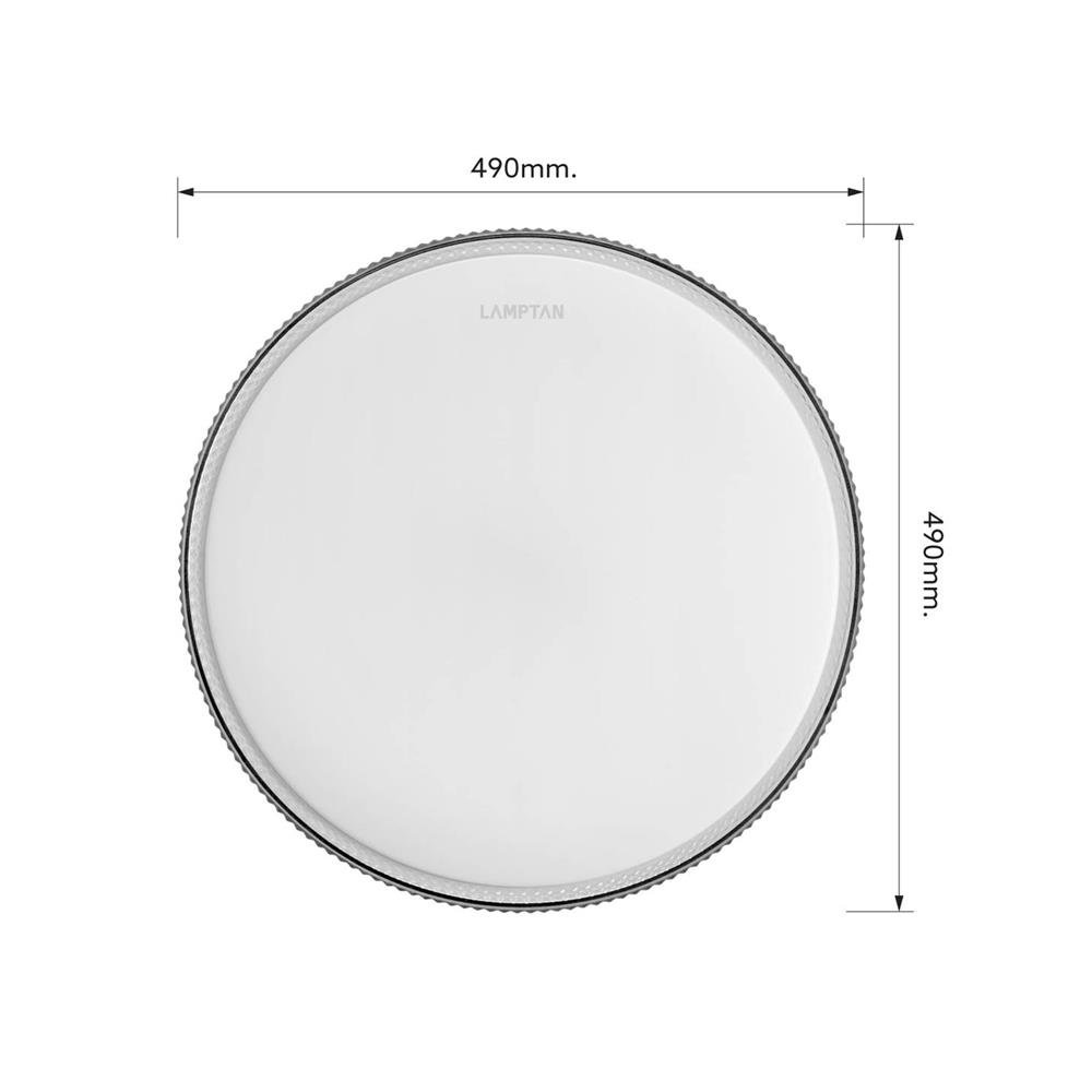 ไฟเพดาน LED LAMPTAN NOTCHLIGHT 19 นิ้ว 50 วัตต์ DAYLIGHT/COOL WHITE/WARM WHITE สีขาว