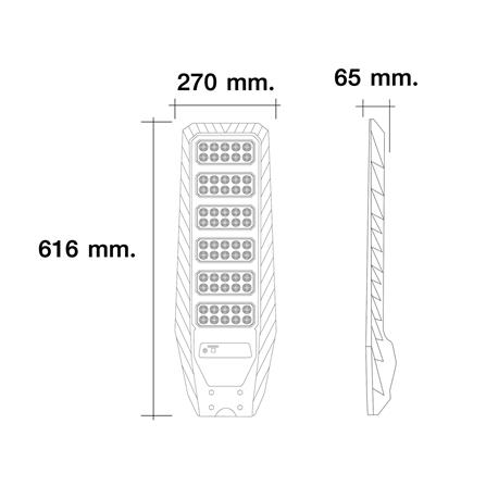ไฟถนน SOLAR HI-TEK HFSSX300W 300 วัตต์ DAYLIGHT สีดำ_6
