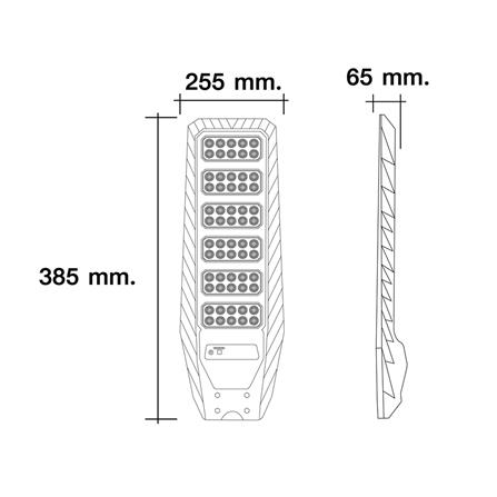 ไฟถนน SOLAR HI-TEK HFSSX100W 100 วัตต์ DAYLIGHT สีดำ_7