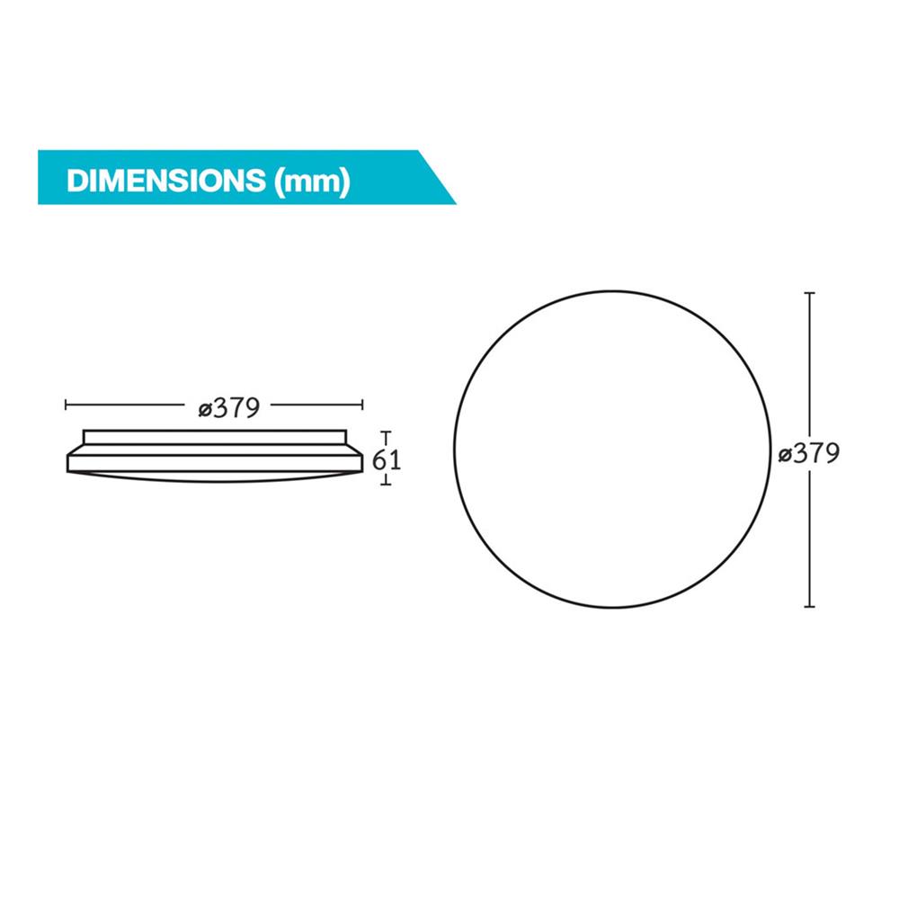 ไฟเพดาน LED BEC PAVO-01 15 นิ้ว 36 วัตต์ DAYLIGHT/COOL WHITE/WARM WHITE สีขาว