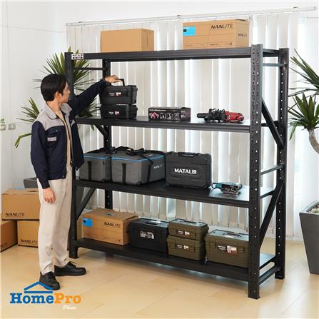 ชั้นเหล็ก 4 ชั้น MATALL PRO 200x200x60 ซม. สีดำ_6