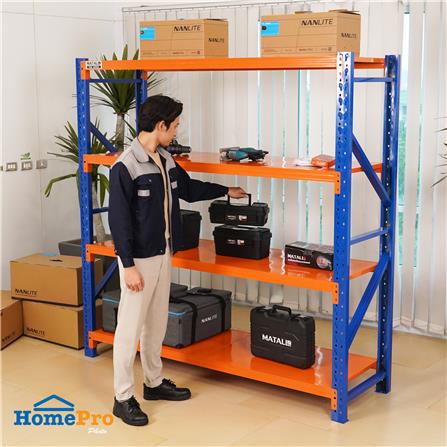 ชั้นเหล็ก 4 ชั้น MATALL PRO 200x200x60 ซม. สีส้ม/น้ำเงิน_6