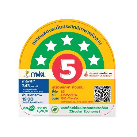 เครื่องซักผ้าฝาหน้า LG F2515SNEW 15 กก. 1100 RPM อินเวอร์เตอร์ สีขาว_5