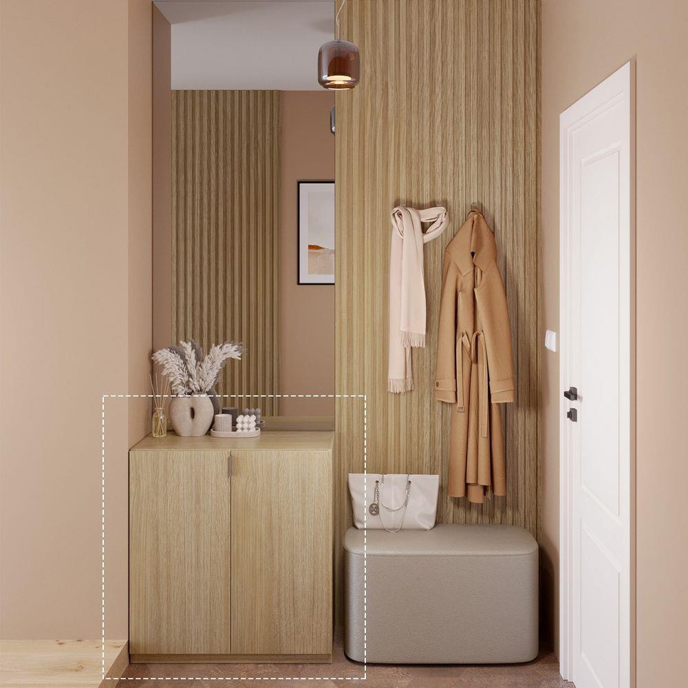 ตู้วางรองเท้า SB FURNITURE MODIO 19240623 80 ซม. สีไม้