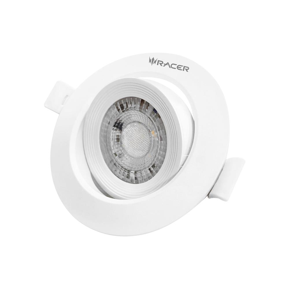 ดาวน์ไลท์ LED RACER HG ADJUST 3 นิ้ว 5 วัตต์ DAYLIGHT/COOL WHITE/WARM WHITE สีขาว