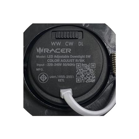ดาวน์ไลท์ LED RACER HG ADJUST 3 นิ้ว 5 วัตต์ DAYLIGHT/COOL WHITE/WARM WHITE สีดำ_7