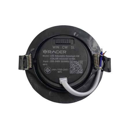 ดาวน์ไลท์ LED RACER HG ADJUST 3 นิ้ว 5 วัตต์ DAYLIGHT/COOL WHITE/WARM WHITE สีดำ_3