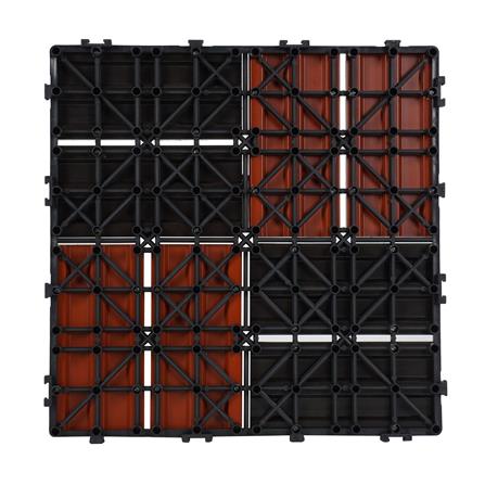 แผ่นทางเท้า WPC ลายสลับ SPRING 30x30 ซม. สีน้ำตาลเข้ม_2