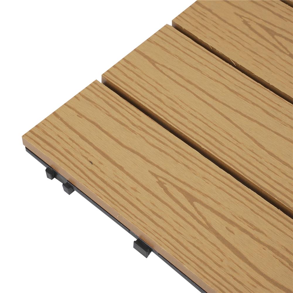 แผ่นทางเท้า WPC ลายไม้ SPRING 30x30 ซม. สีน้ำตาล