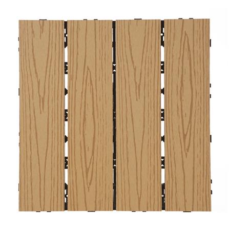 แผ่นทางเท้า WPC ลายไม้ SPRING 30x30 ซม. สีน้ำตาล_0