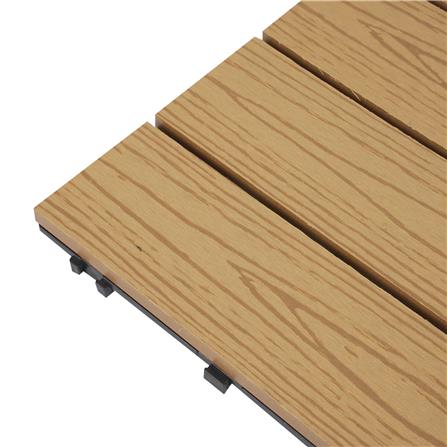 แผ่นทางเท้า WPC ลายไม้ SPRING 30x30 ซม. สีน้ำตาล_2