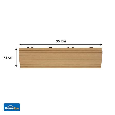 ตัวจบทางเท้า WPC ลายตรง SPRING 30x7.5 ซม. สีน้ำตาล_5