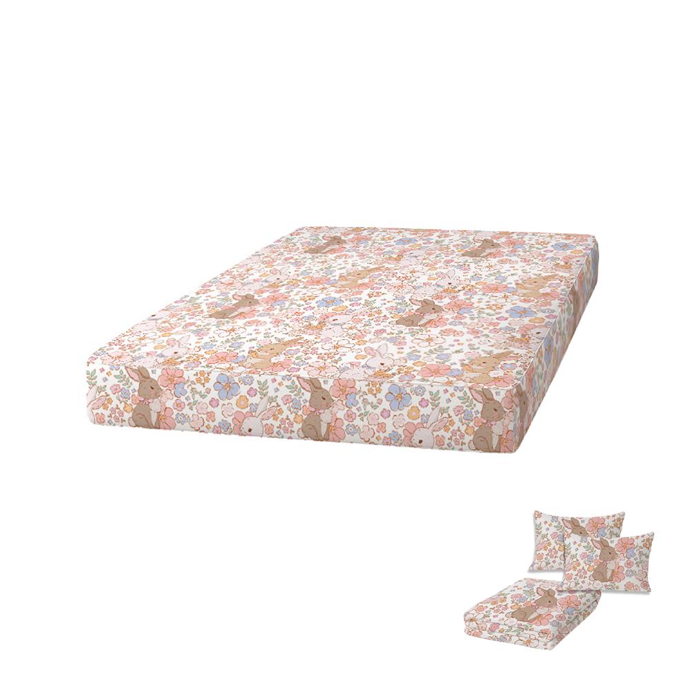 ที่นอนปิกนิก LEILALYNN RABBITS GARDEN 152x200 ซม. สี WHITE_0