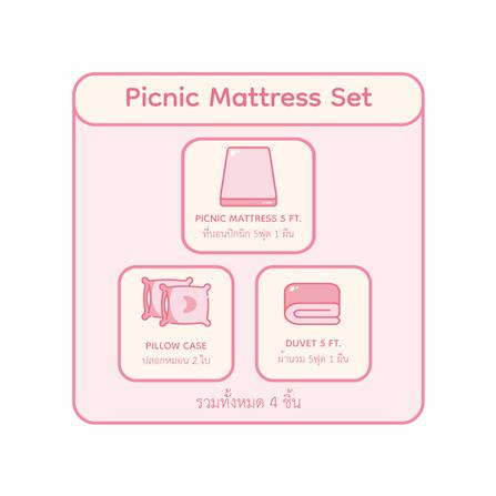 ที่นอนปิกนิก LEILALYNN BLOOMING BEAR 152x200 ซม. สี PINK_7