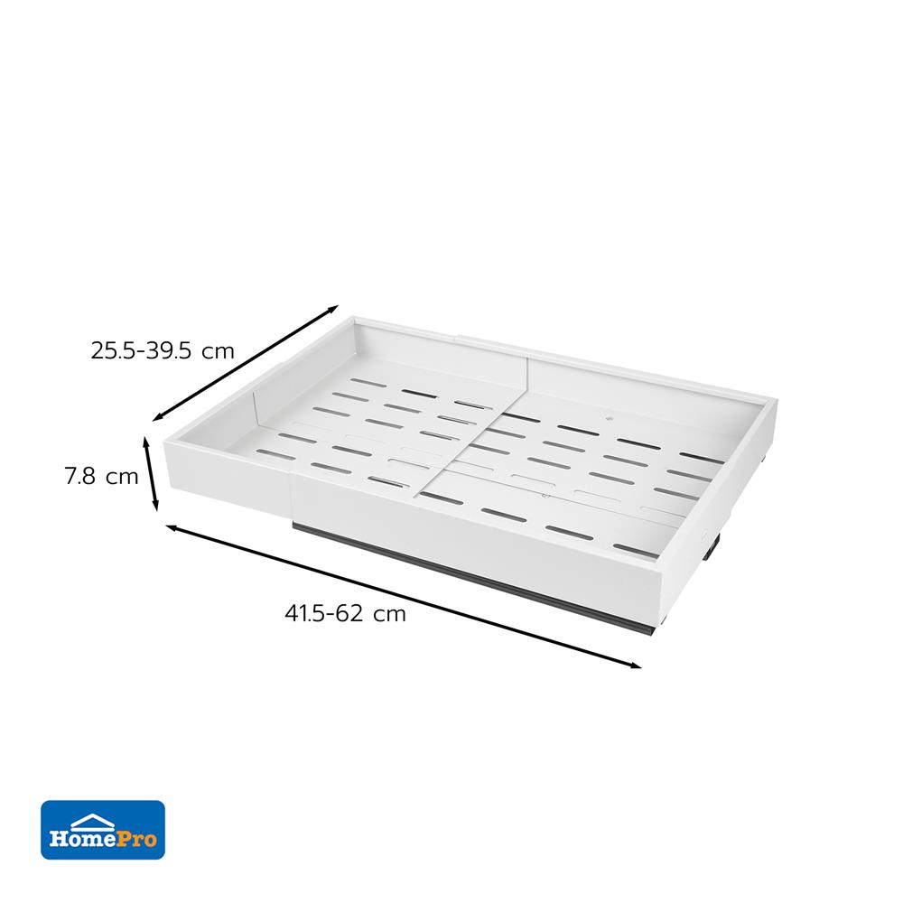 ชั้นรางเลื่อนปรับขนาดได้ 4 ด้าน KECH IDEAL SIZE M สีขาว