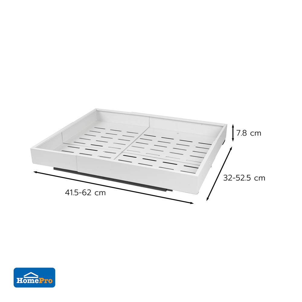 ชั้นรางเลื่อนปรับขนาดได้ 4 ด้าน KECH IDEAL SIZE L สีขาว