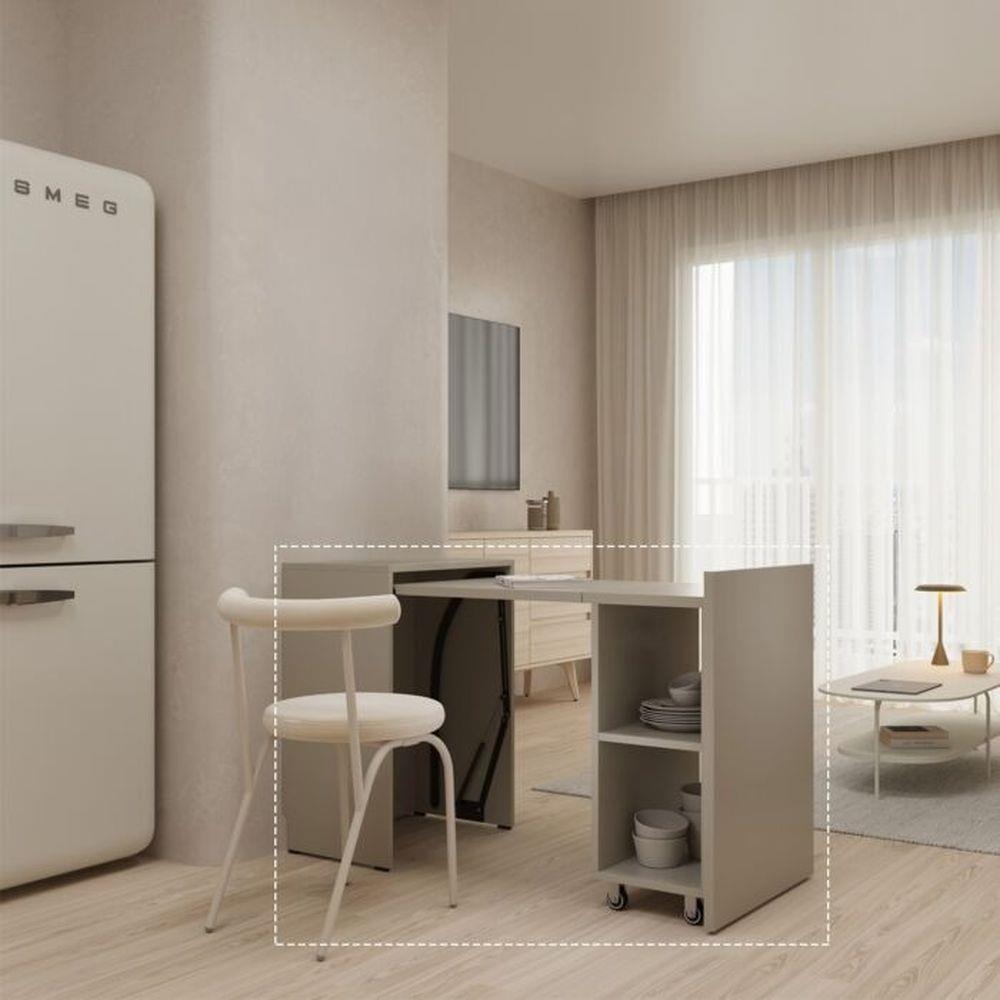 โต๊ะทำงาน SB FURNITURE MODIO 19240626 55 ซม. สีครีม