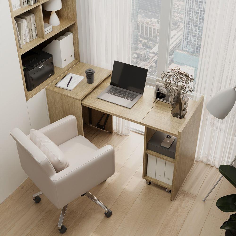 โต๊ะทำงาน SB FURNITURE MODIO 1924062 55 ซม. สีไม้