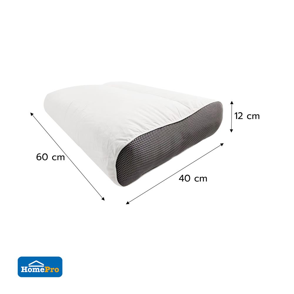 หมอนสุขภาพ ใยสังเคราะห์ HOME LIVING STYLE CONTOUR 40x60x12 ซม.