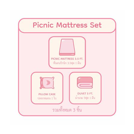 ที่นอนปิกนิก LEILALYNN BLOOMING BEAR 114x200 ซม. สี PINK_7