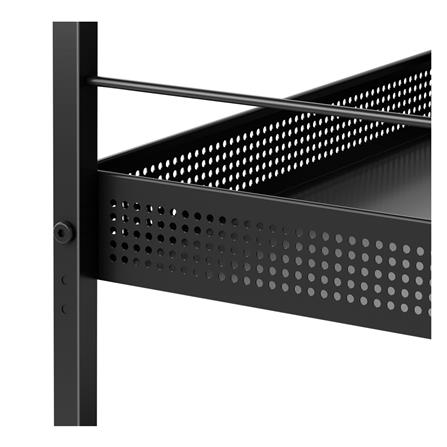 ชั้นวางของเหล็ก 4 ชั้น พร้อม TOP ไม้ มีล้อ STACKO RUSTIC 60x40x115 ซม. สีดำ_3