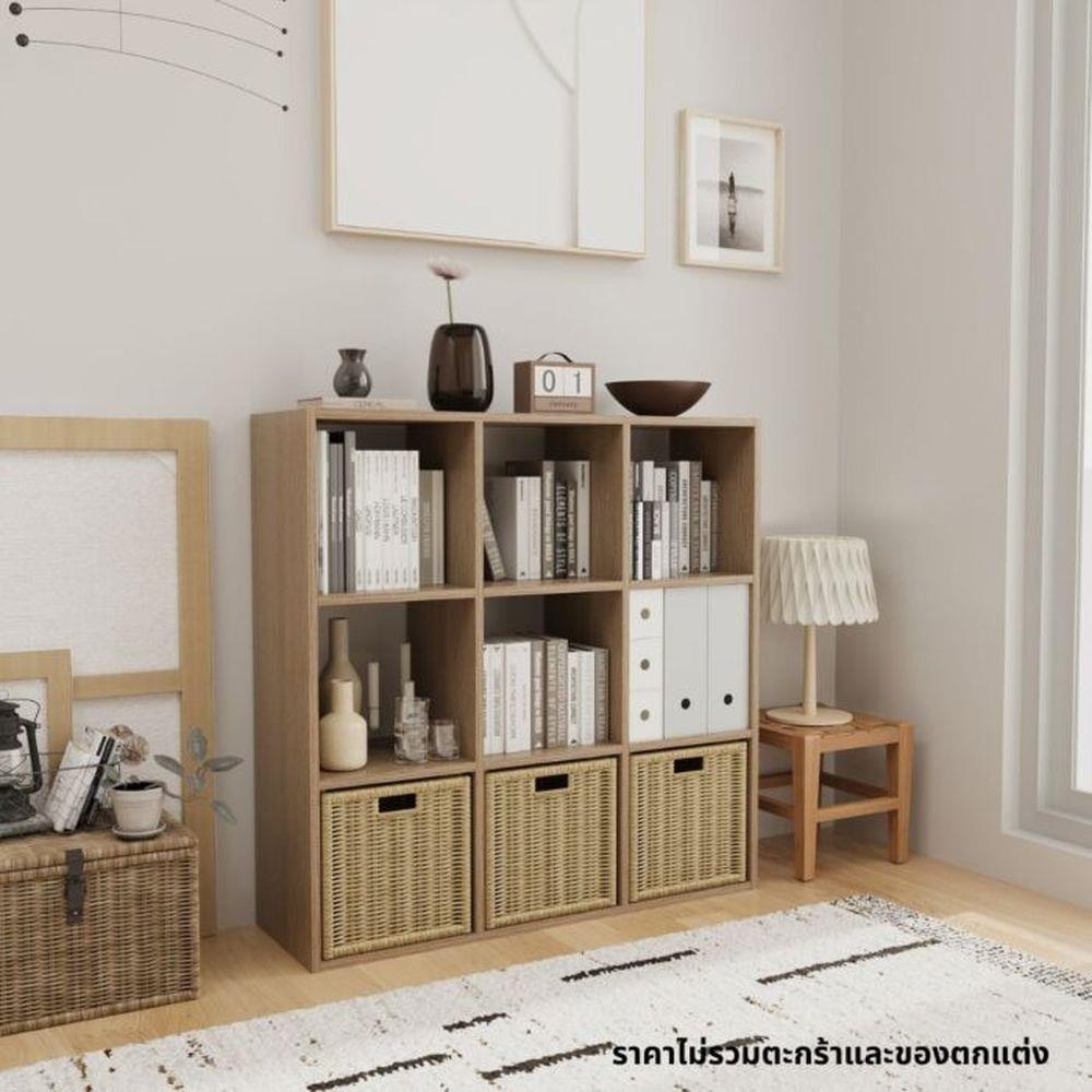 ชั้นวางของโล่ง 9 ช่อง KONCEPT TOMO 19238910 94 ซม. สีโอ๊ค