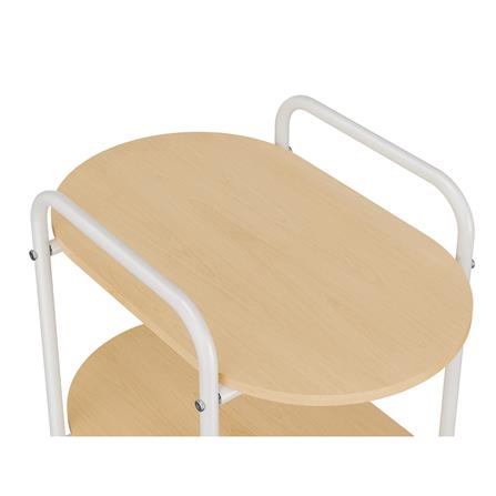 ชั้นวางของ 3 ชั้น พร้อม TOP ไม้ มีล้อ STACKO BOWA 49.5x32.6x80 ซม. สีขาว_1