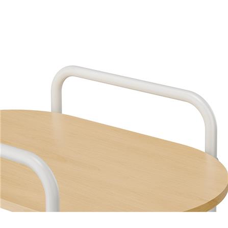 ชั้นวางของ 3 ชั้น พร้อม TOP ไม้ มีล้อ STACKO BOWA 49.5x32.6x80 ซม. สีขาว_2