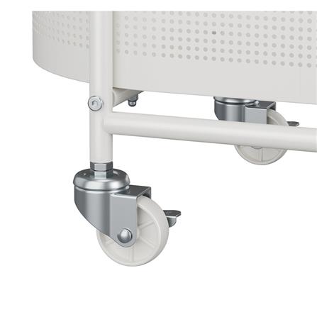 ชั้นวางของ 2 ชั้น พร้อม TOP ไม้ มีล้อ STACKO BOWA 49.5x32.6x54.5 ซม. สีขาว_4