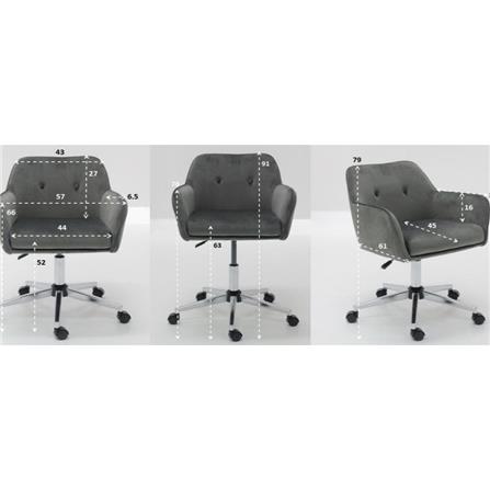 เก้าอี้สำนักงาน SB FURNITURE TAYLER 19211388 สีเทา_5