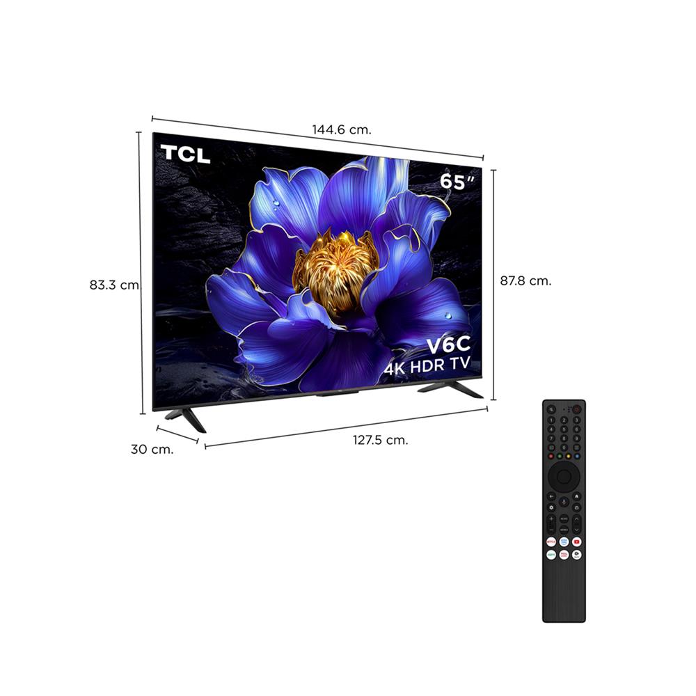 ทีวีแอลอีดี 65 นิ้ว TCL (4K, LED, GOOGLE TV) 65V6C