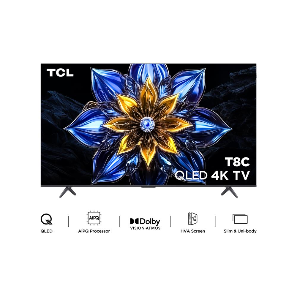 ทีวีคิวแอลอีดี 55 นิ้ว TCL (4K, QLED, GOOGLE TV) 55T8C