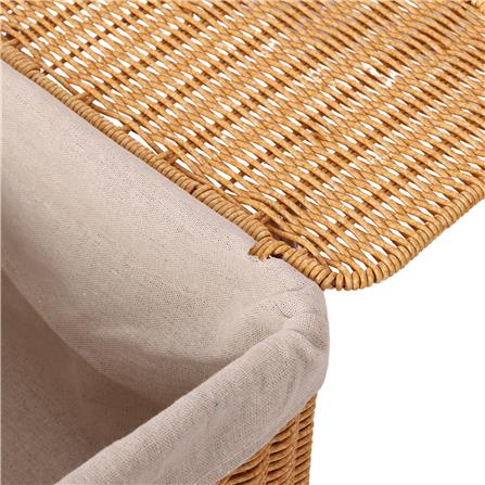 ตะกร้าผ้าเหลี่ยมเตี้ยมีฝา PLIM MODI SIZE M สีน้ำตาล_2