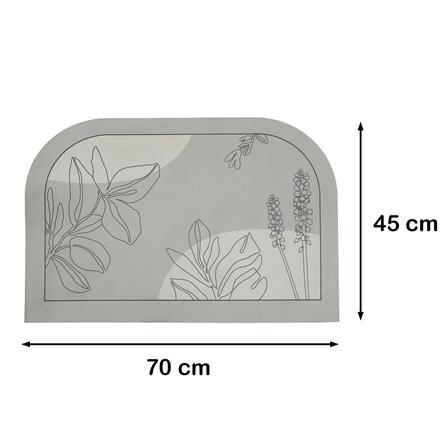 พรมพียู HOME LIVING STYLE LEVA 45x70 ซม. สีเทา_7