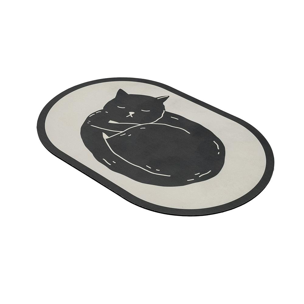 พรมพียู HOME LIVING STYLE CATNAP 45x70 ซม. สีดำ