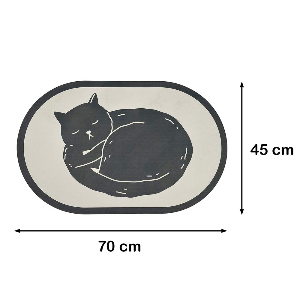 พรมพียู HOME LIVING STYLE CATNAP 45x70 ซม. สีดำ