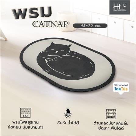 พรมพียู HOME LIVING STYLE CATNAP 45x70 ซม. สีดำ_5