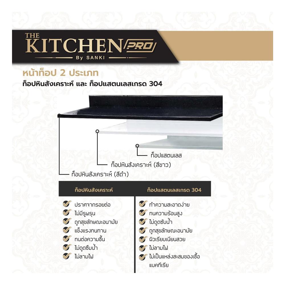 ตู้ตั้งพื้นใส่ถังแก๊ส TSS B SANKI THE KITCHEN PRO 121.5 ซม. สีฟอเรสท์ต้าทีค