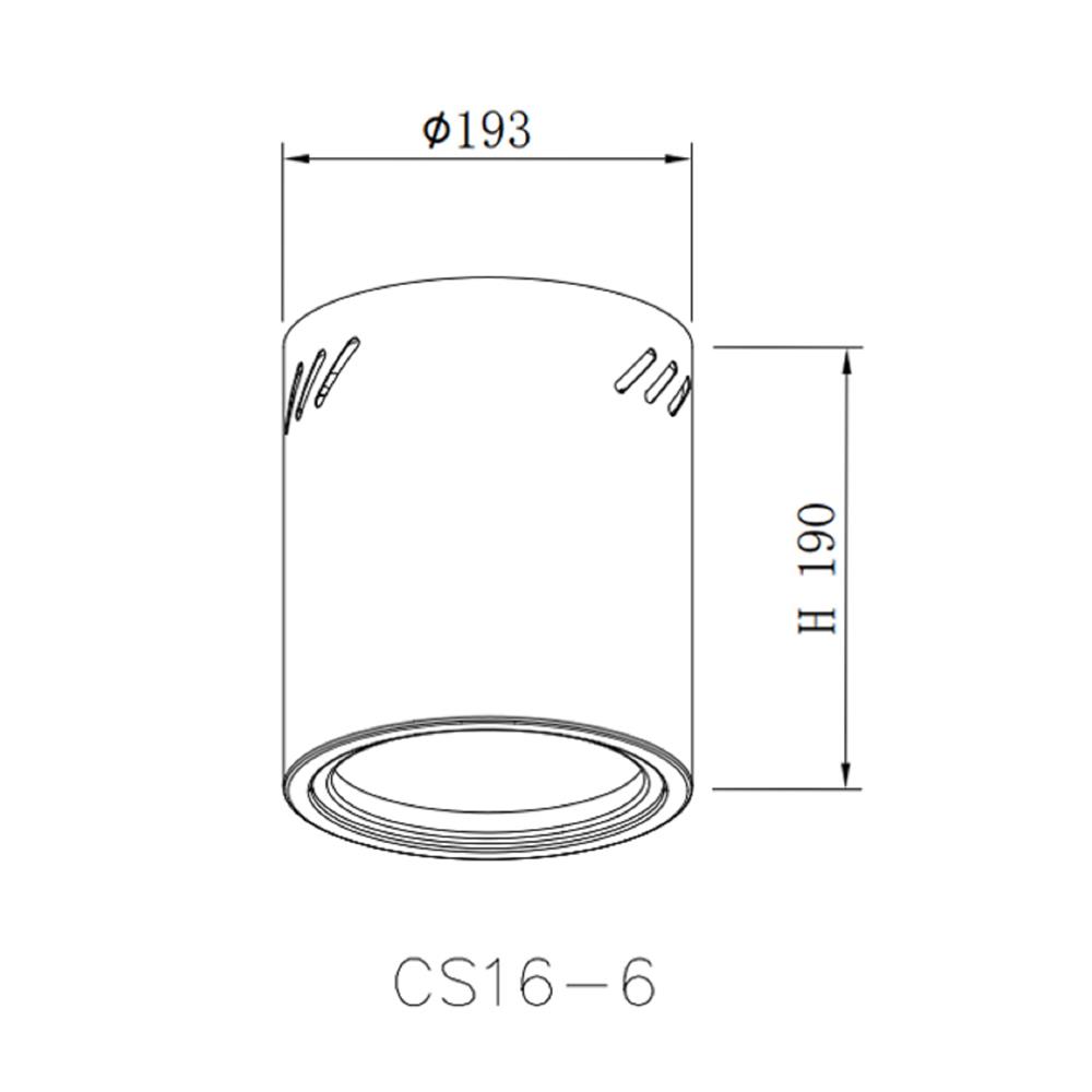 ดาวน์ไลท์ CARINI CS16-6 6 นิ้ว สีขาว กลม
