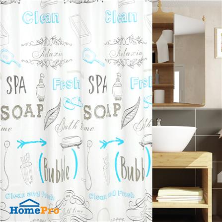 ม่านห้องน้ำ PEVA WSP SCP-18/U8076 180X180 ซม._4