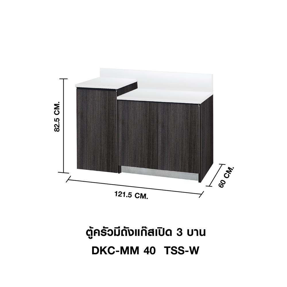 ตู้ตั้งพื้นใส่ถังแก๊ส TSS W SANKI THE KITCHEN PRO 121.5 ซม. สีฟอเรสท์ต้าทีค