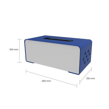 กล่องทิชชู่เหล็กแบบแผ่น SPACEMAKER สีน้ำเงิน_4