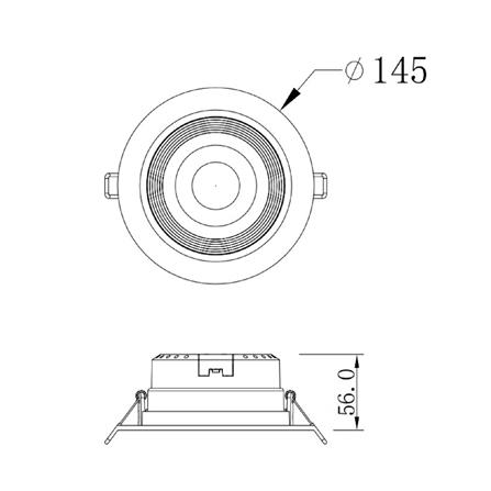 ดาวน์ไลท์ LED CARINI LCS4750E-8 5.7 นิ้ว 8 วัตต์ DAYLIGHT/COOL WHITE/WARM WHITE สีขาว_6