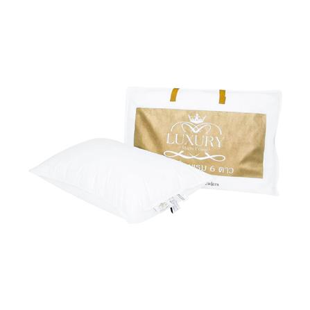 หมอนหนุน ไมโครไฟเบอร์ LUXURY PILLOW CLASSICAL COTTON SOFT 24x35 นิ้ว_1
