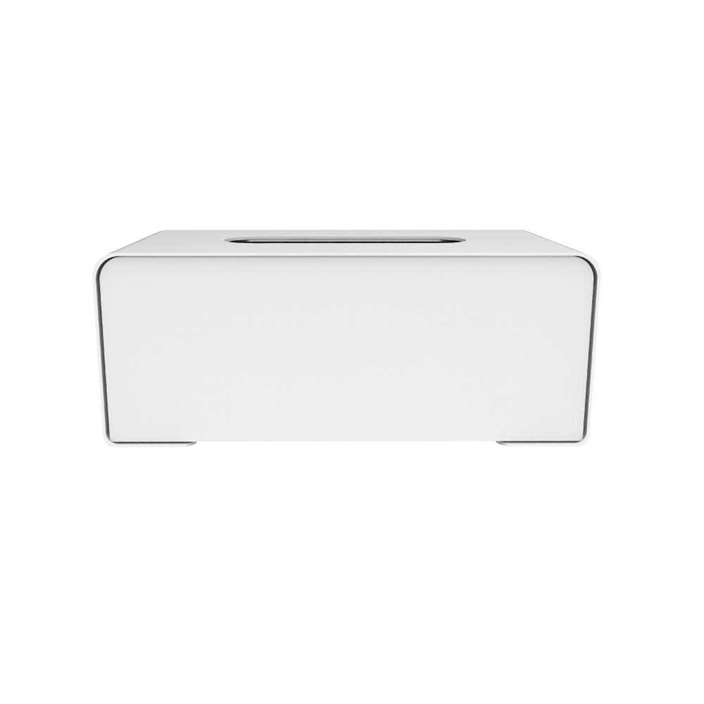 กล่องทิชชู่เหล็กแบบแผ่น SPACEMAKER สีขาว